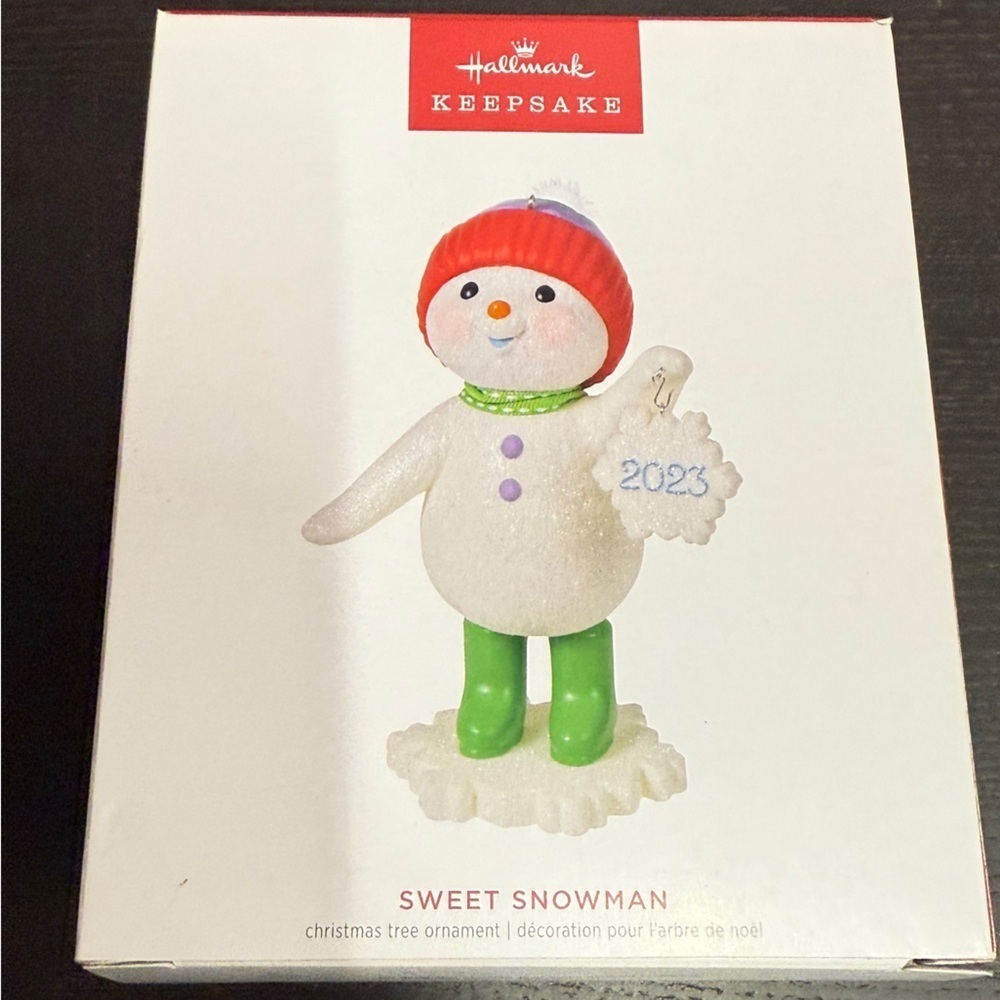 Hallmark Keepsake 2023 snowflake Festive Sweet Snowman Ornament BRAND NEW